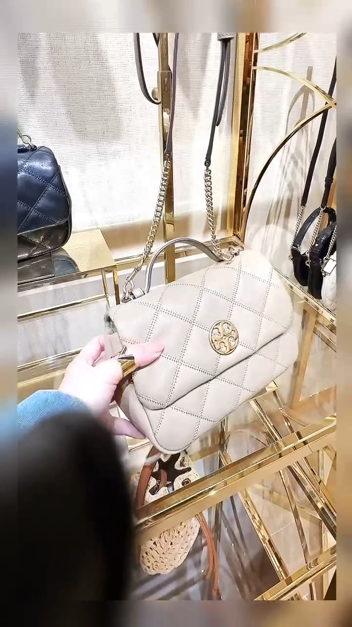 @ToryBurch▪️Willa Mini 菱格手提鍊包/545P359 🔥折上六折🉐11000