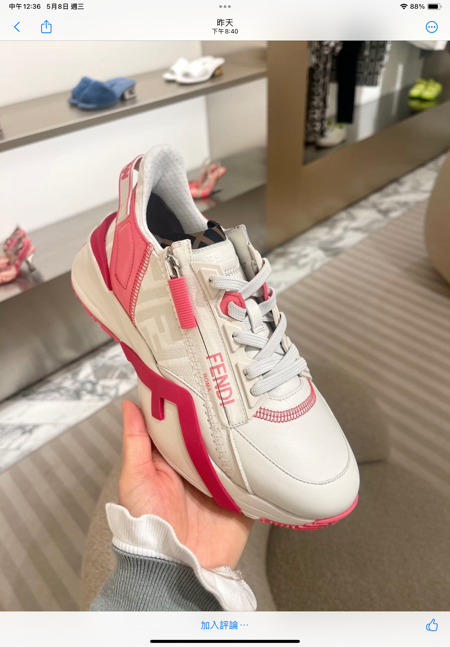 @Fendi Roma 女款拉鍊球鞋 P460 🔔限時折🉐21700
