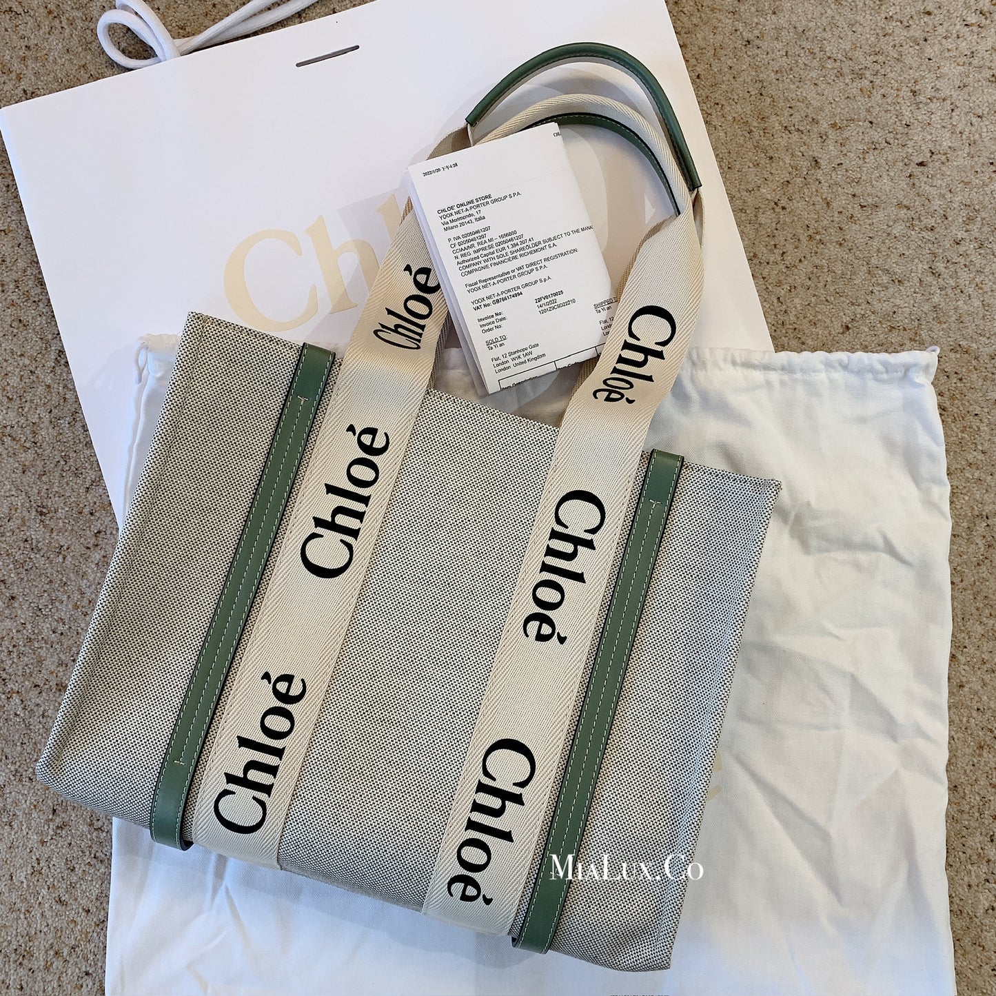 Chloe▪️Woody Tote M 中托特包/890C735 ㊙️折扣🉐30870💰