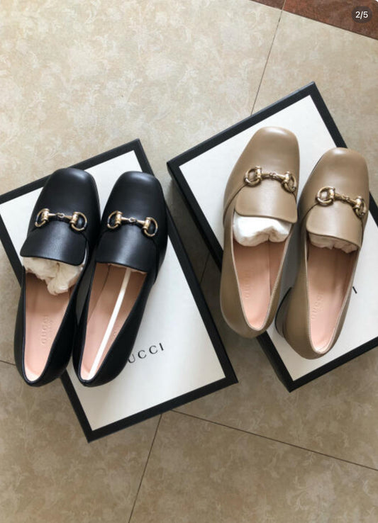 @Gucci 1955 馬銜釦方頭高跟鞋/540P245 🔔限時折🉐12030