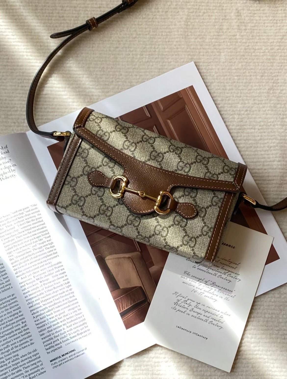 Gucci 1955 Horsebit Mini 馬銜老花掀蓋包/945 🉐38800