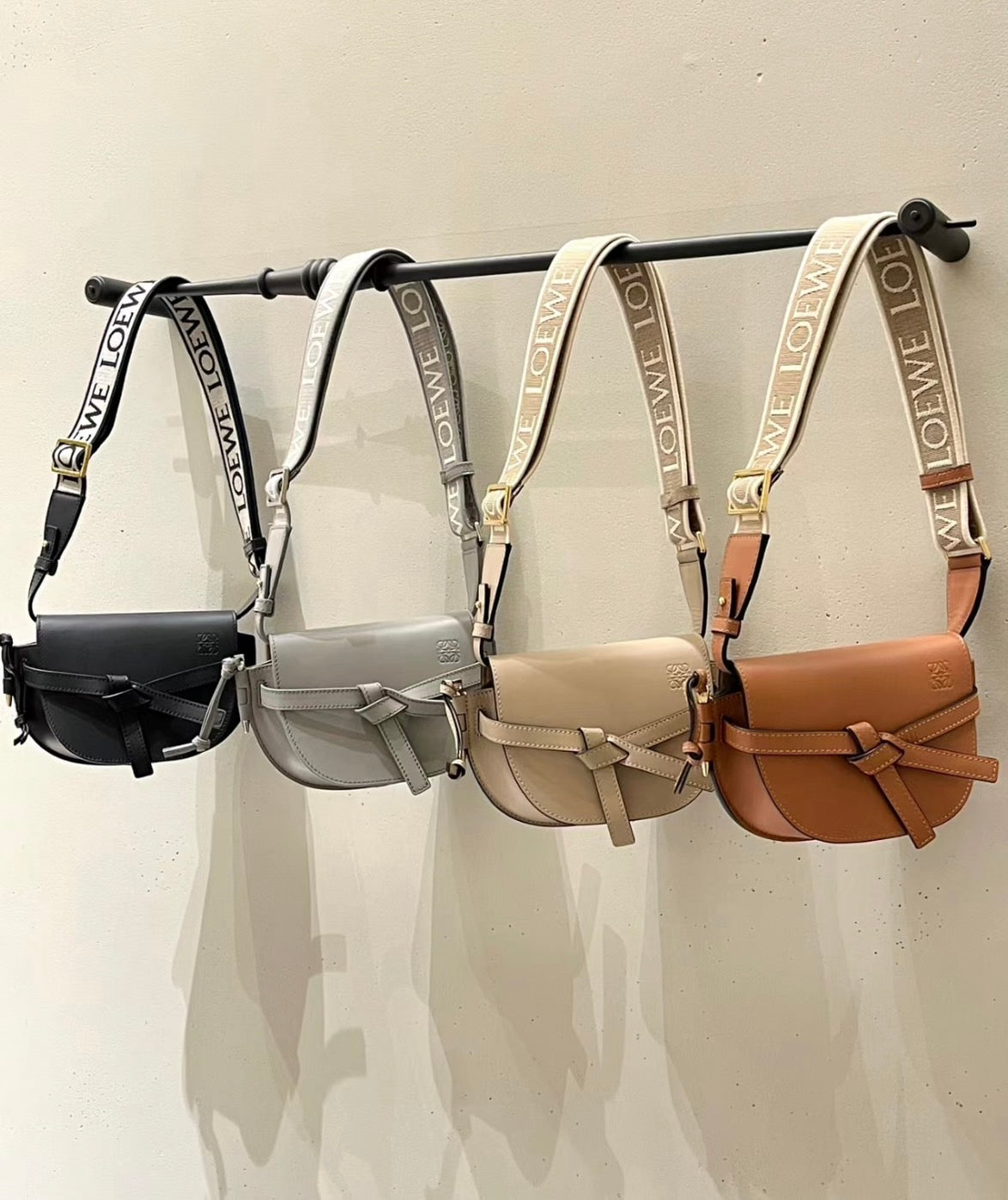 Loewe Gate Dual Mini 緹花背帶馬鞍包/1500