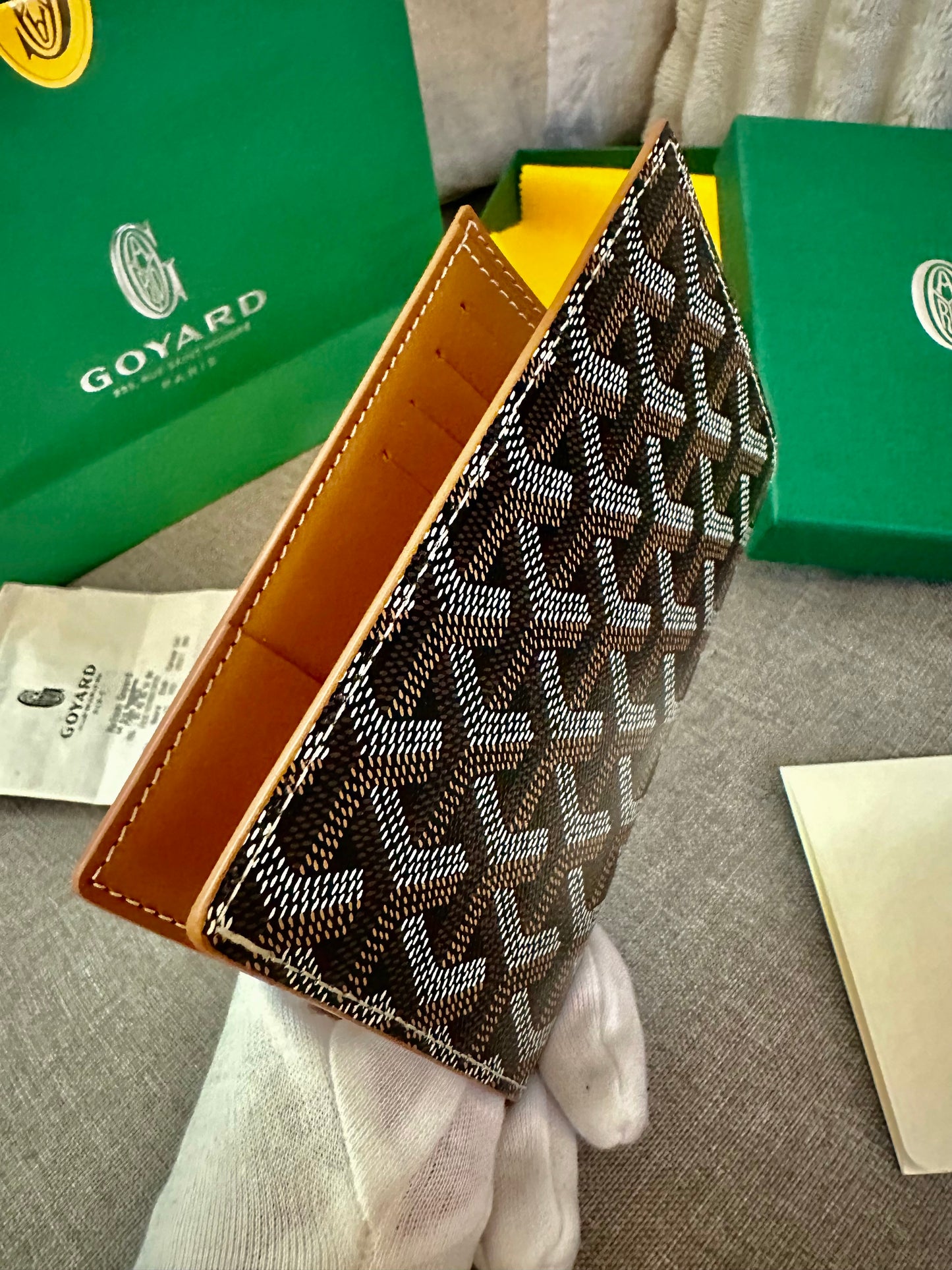 *現貨*Goyard Grenelle Passport Holder 黑棕護照夾 特價✨🉐26800