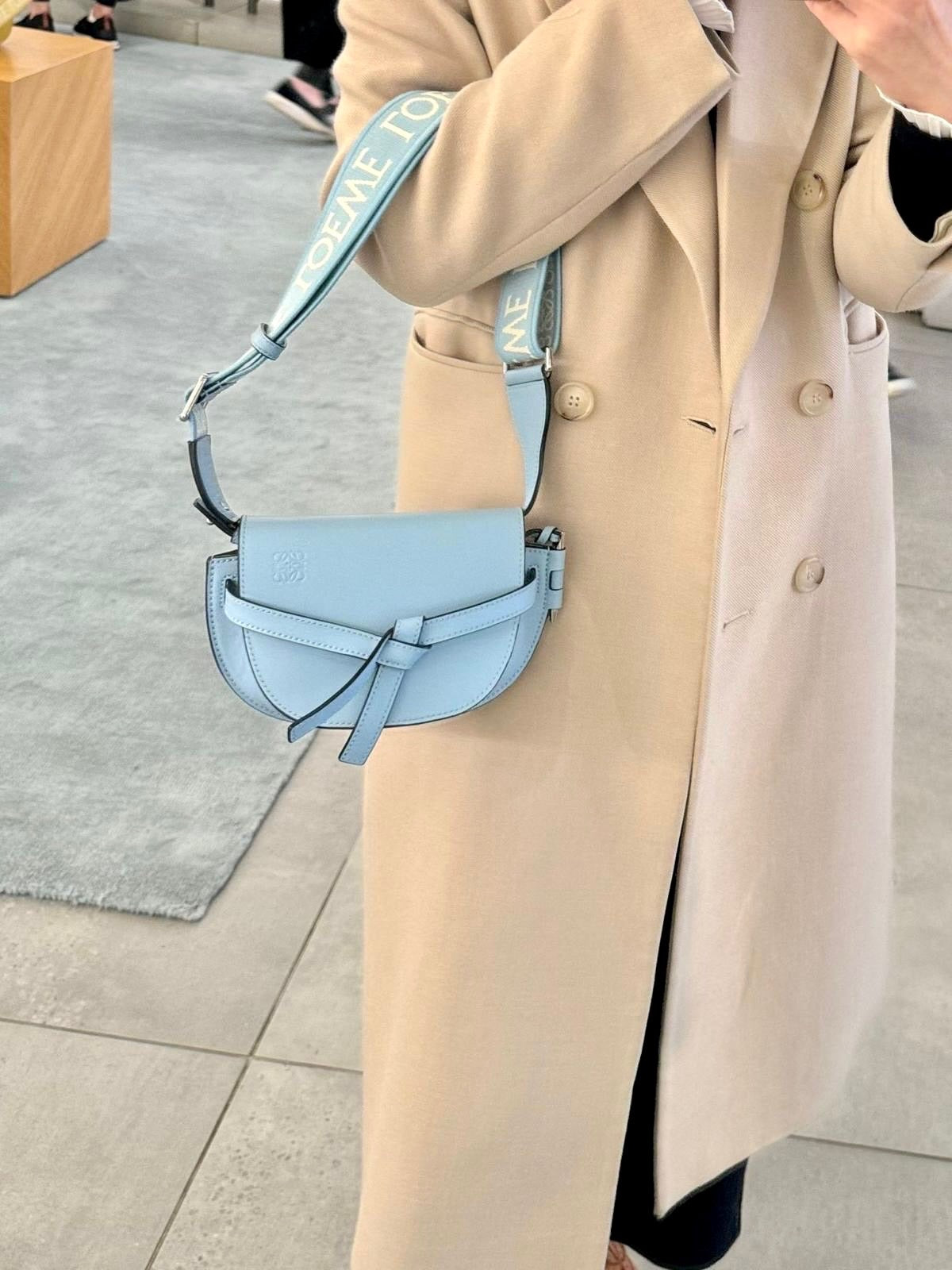 @Loewe Gate Dual Mini 緹花背帶馬鞍包/1550P900 🔥下殺🉐41300