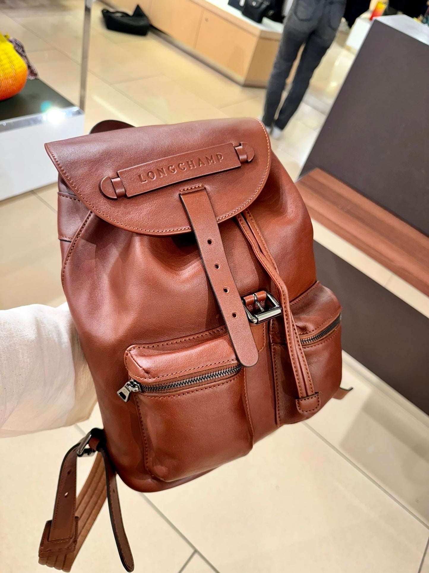 @Longchamp Backpack 牛皮後背包/615P210 🔔限時折🉐11000
