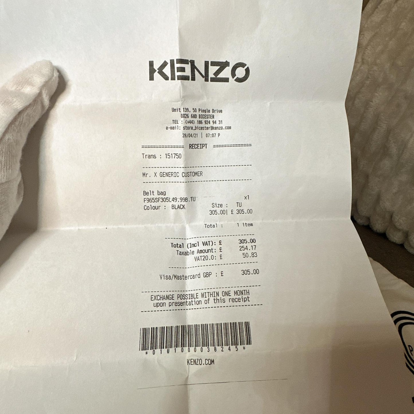*現貨*@Kenzo▪️Bumbag 小牛皮虎頭胸包-黑 P9000 /T13800