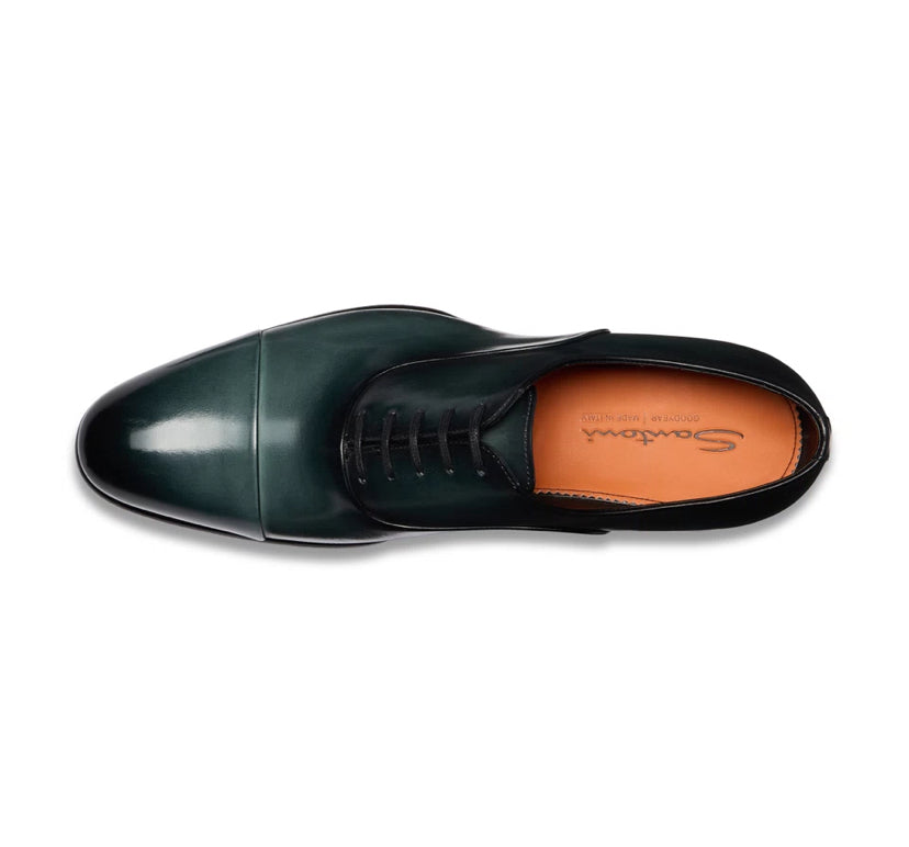 Santoni Green Oxford 男款綠色牛津鞋/E950 🉐35200🇪🇺