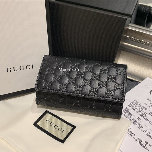@Gucci Embossed Flap Key Case 壓紋牛皮鑰匙包/P105