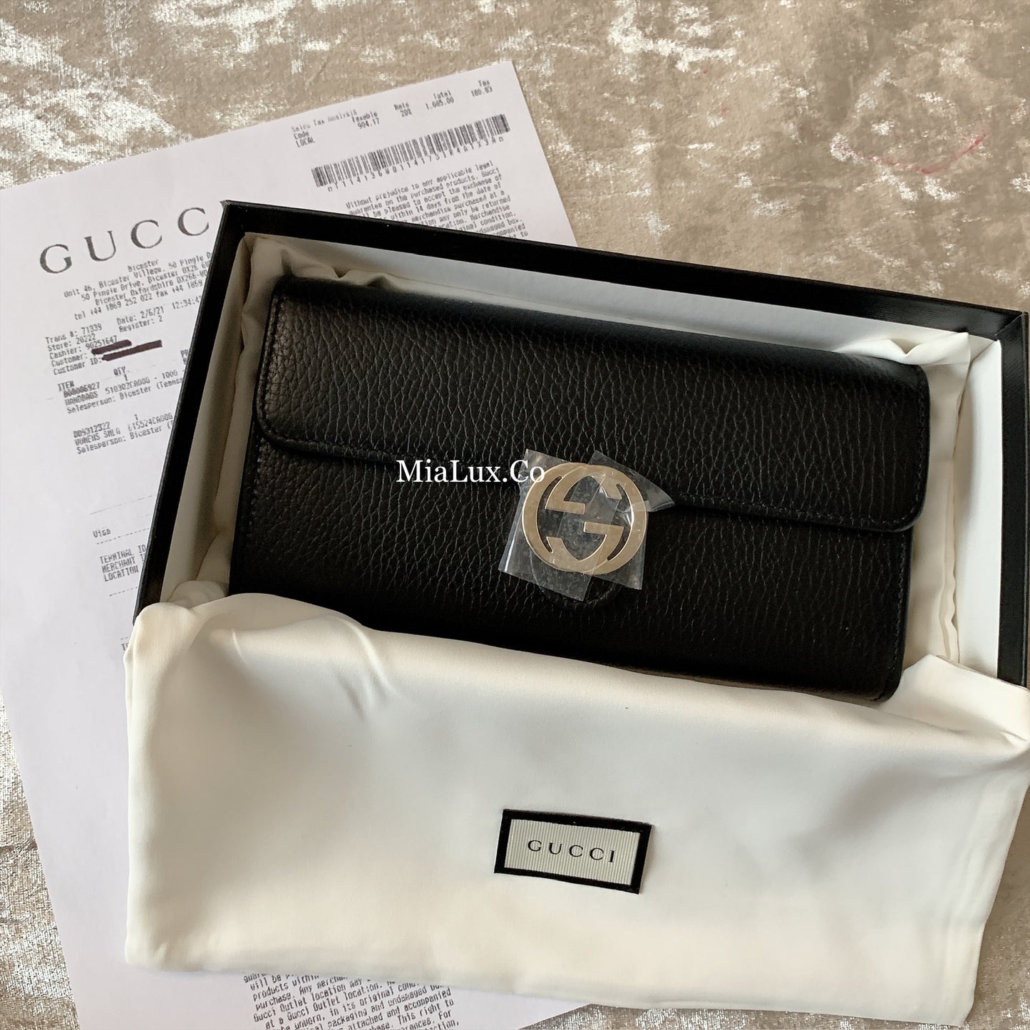 *@Gucci▪️Interlocking 雙G銀扣翻蓋長夾/P270 🔔限時折🉐13150