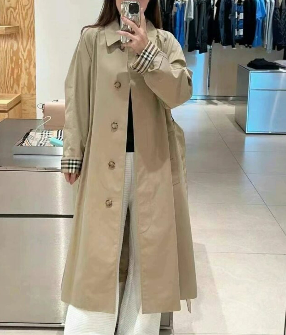 @Burberry 女款單排扣風衣/P745 🔥折上七折🉐24470