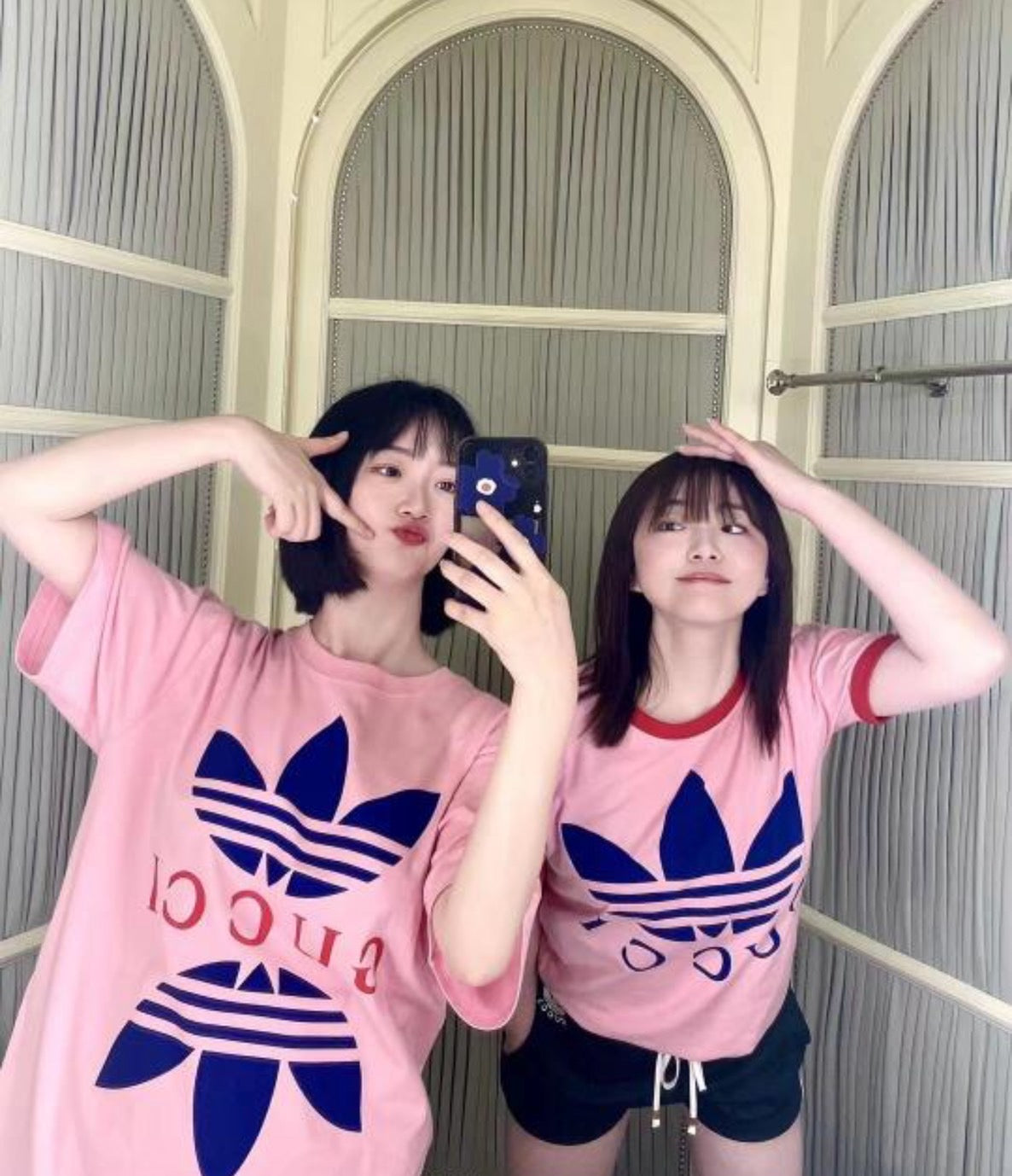 @GuccixAdidas 聯名T恤-粉色/120 🔥下殺🉐6900