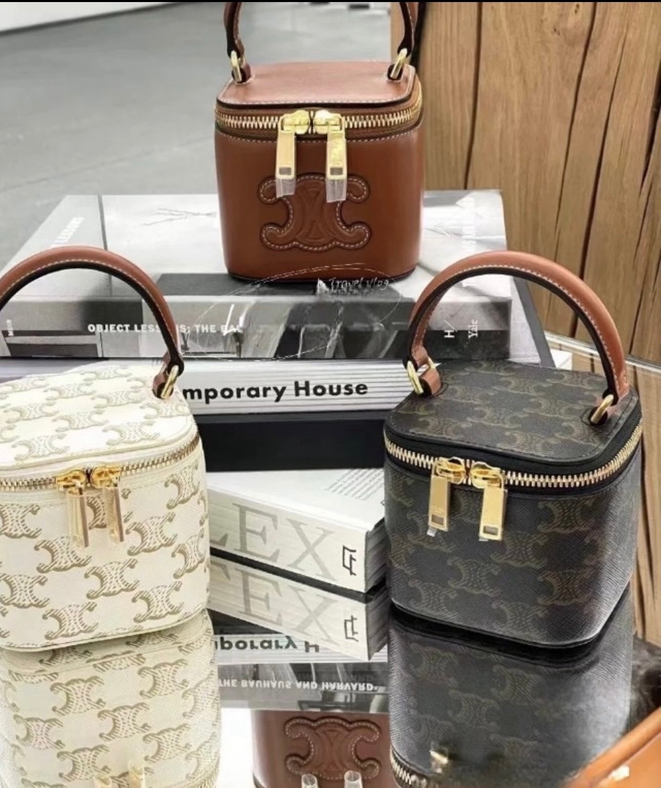 *現貨*Celine▪️VANITY MINI 老花化妝包/870E900 年前特價🉐29800