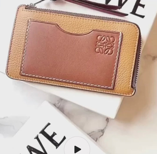 Loewe▪️Coin cardholder 軟粒面牛皮拉鍊卡包/295
