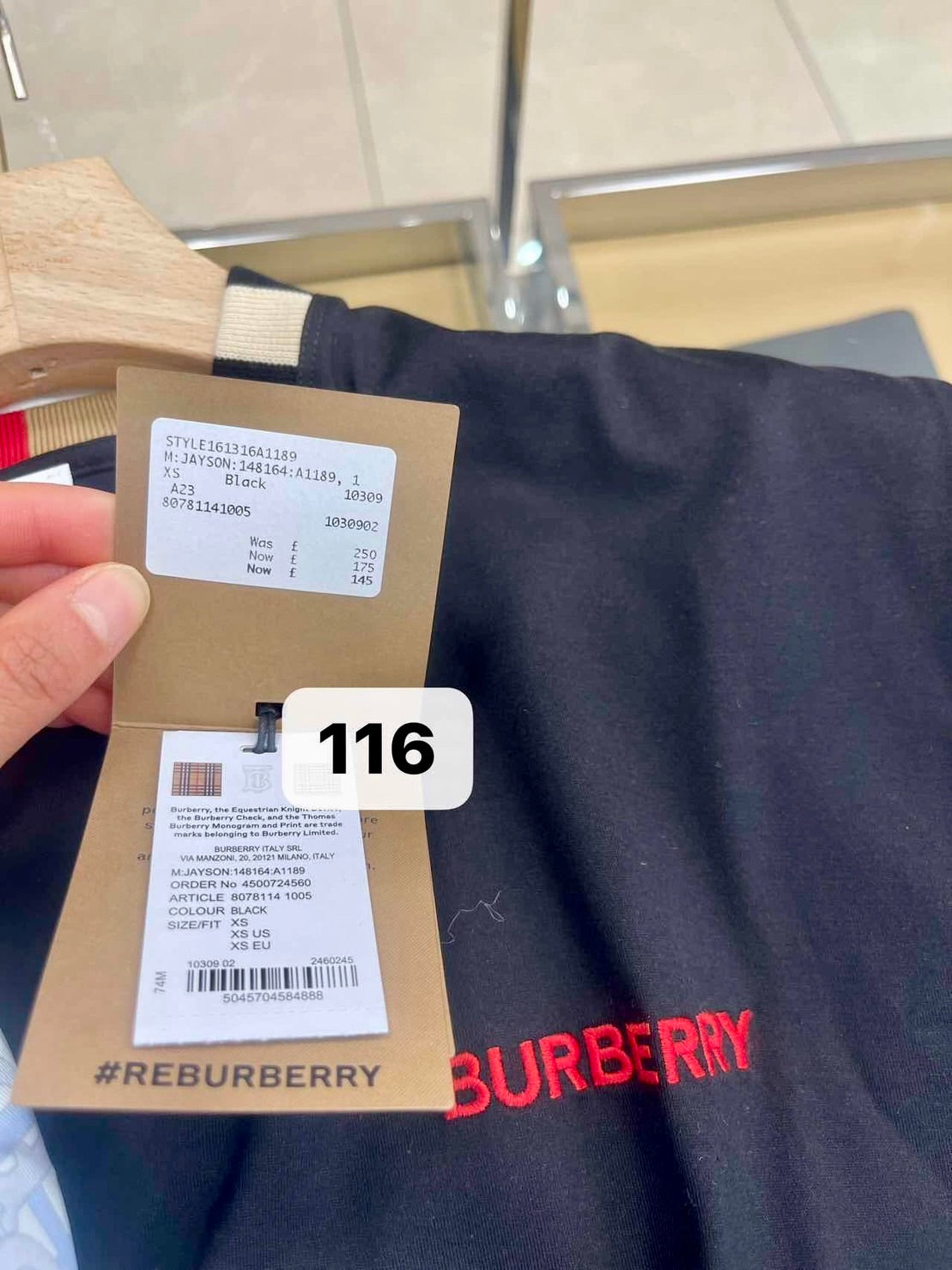 @Burberry T 品牌T恤上衣/250P145🔥下殺🉐7330