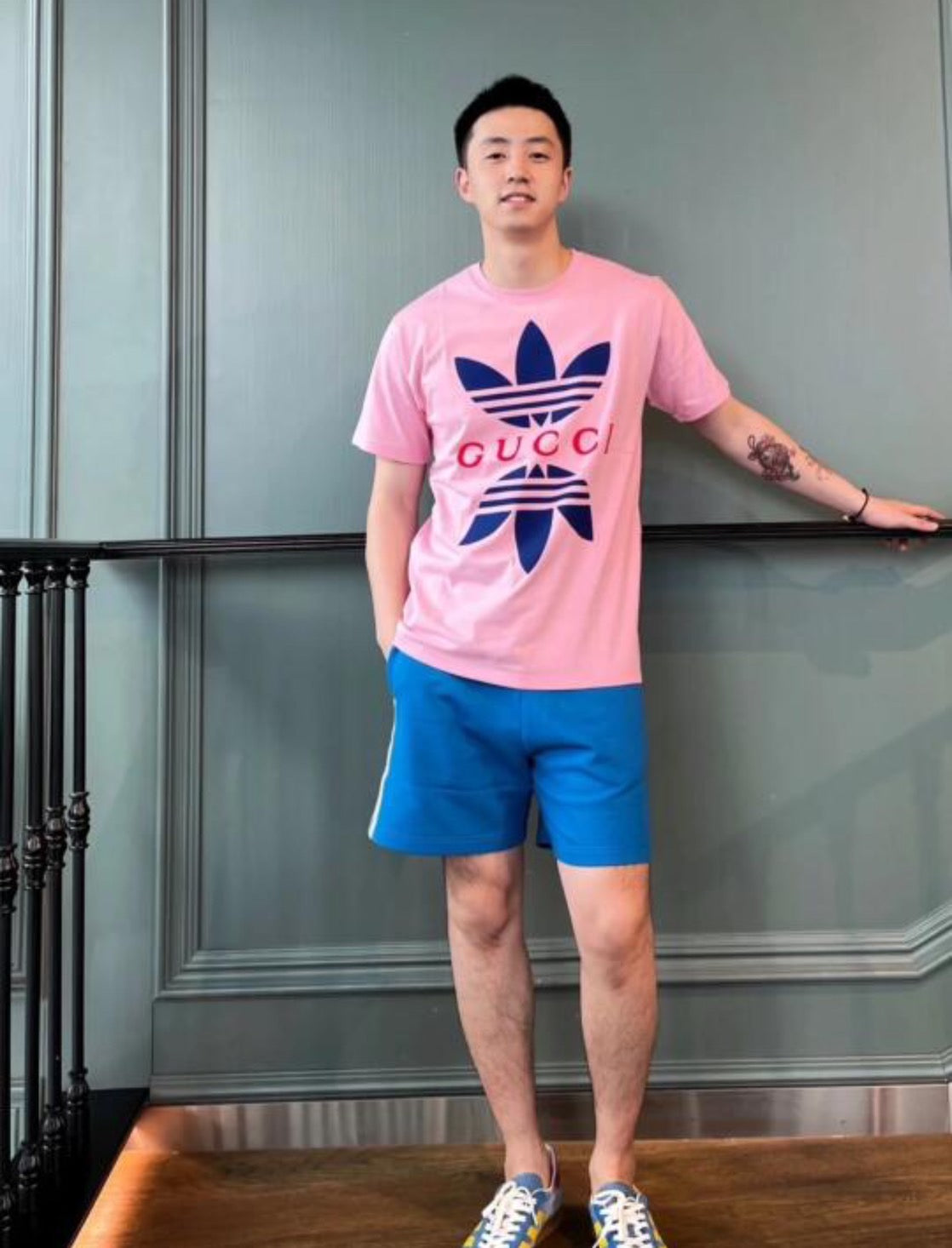 @GuccixAdidas 聯名T恤-粉色/120 🔥下殺🉐6900
