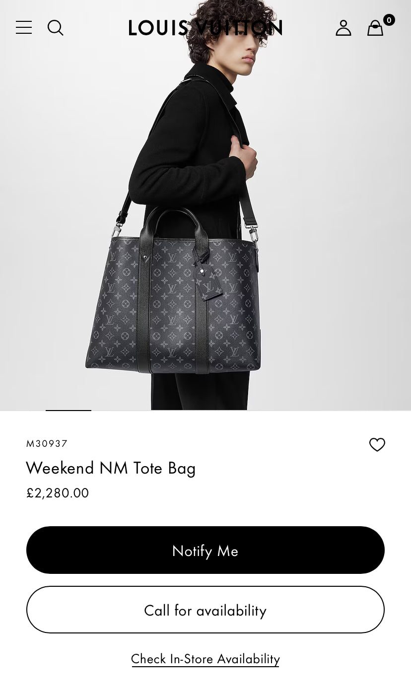 LV Weekend NM Tote 男款托特包/2310 ✨🉐95710