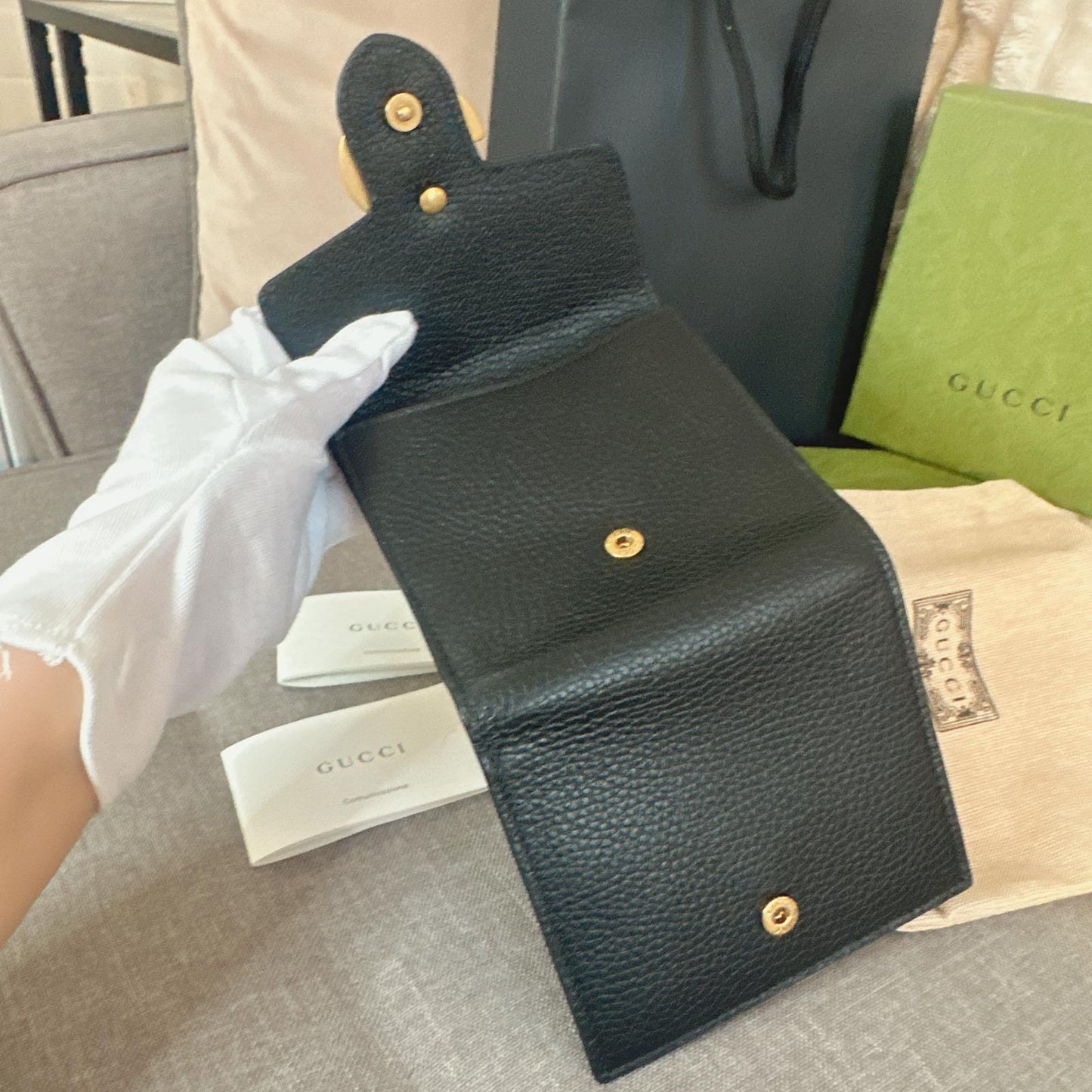 *現貨*@Gucci GG Marmont 馬夢黑色短夾 P11000 /T16800