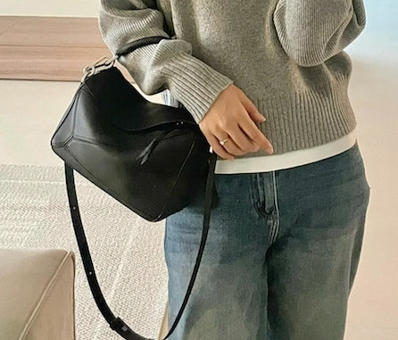 Loewe▪️Puzzle Bag S 小款軟粒面牛皮拼圖包/2550