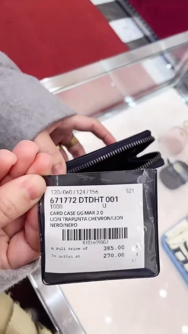 @Gucci▪️GG Marmont 2.0 牛皮拉鍊卡片零錢包/P270