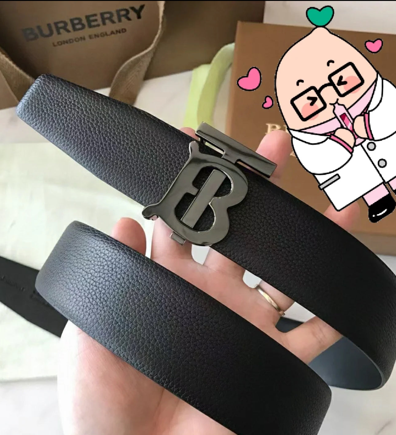 @Burberry TB 40mm男女款雙面皮帶/420P119 🔥下殺🉐6160