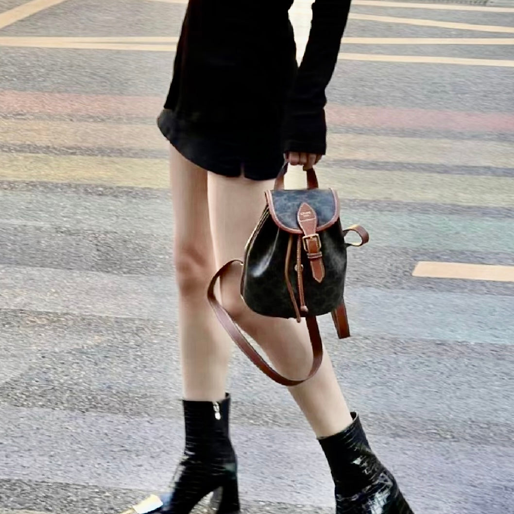 Celine▪️Backpack Folco Mini 迷你老花後背包/1450E1550 🉐56800🇪🇺