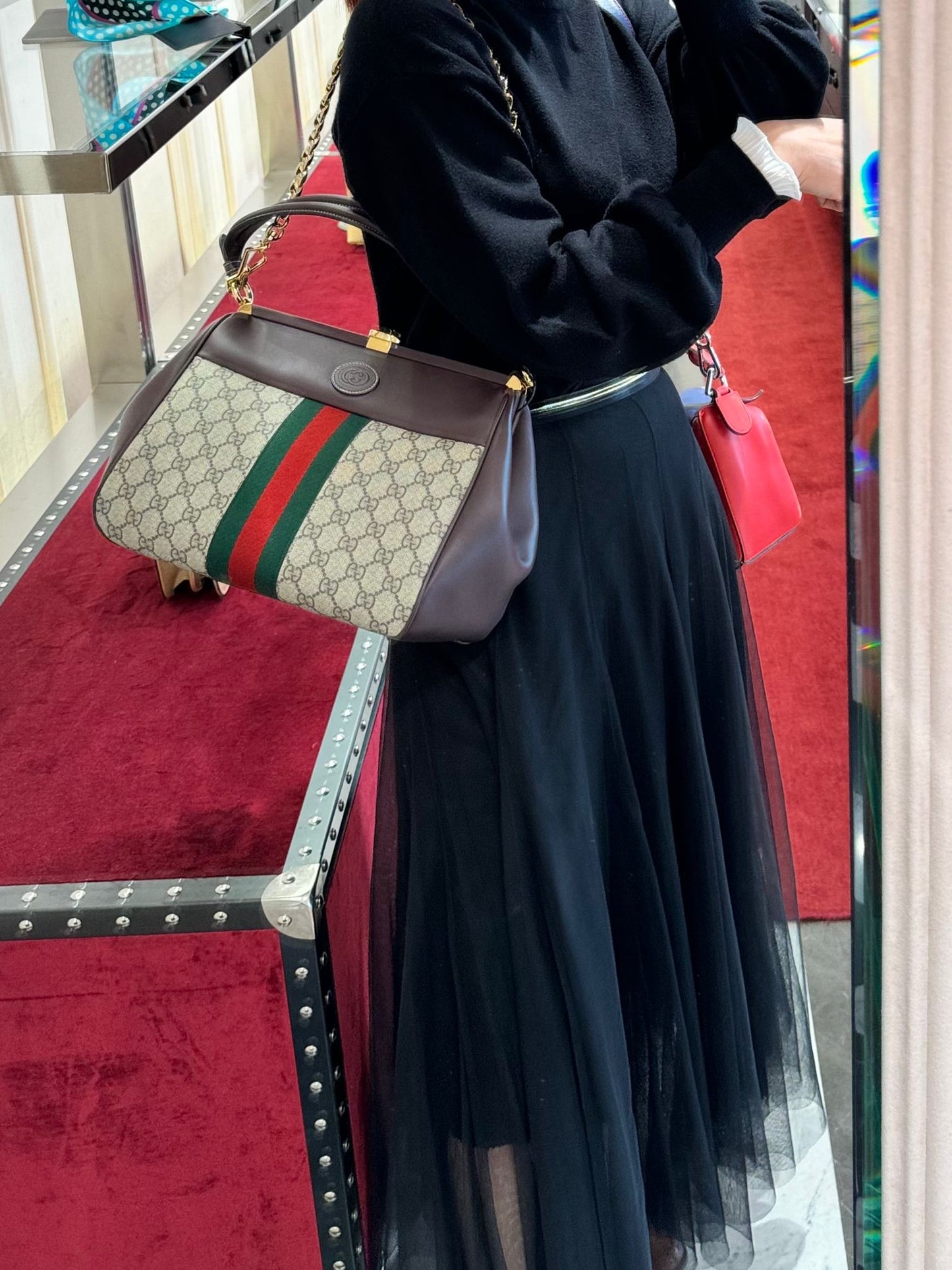 @Gucci Ophidia 口金大容量肩背鏈包/3340P1170 🔔限時折🉐53450