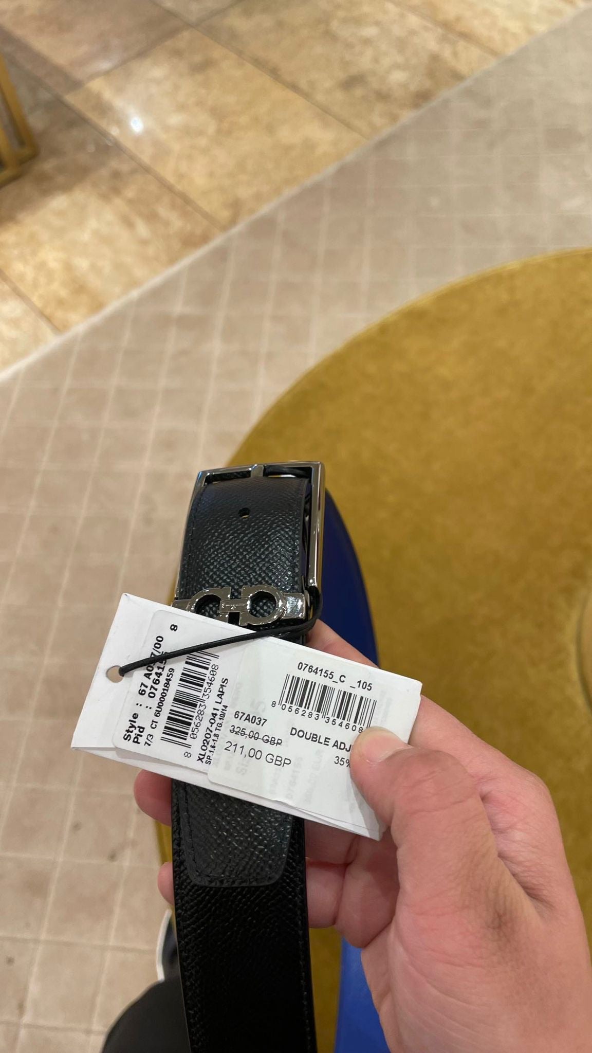 @Ferragamo Double Adjus 男款迷你銀扣黑藍雙面皮帶/325P211 🔥下殺🉐11000