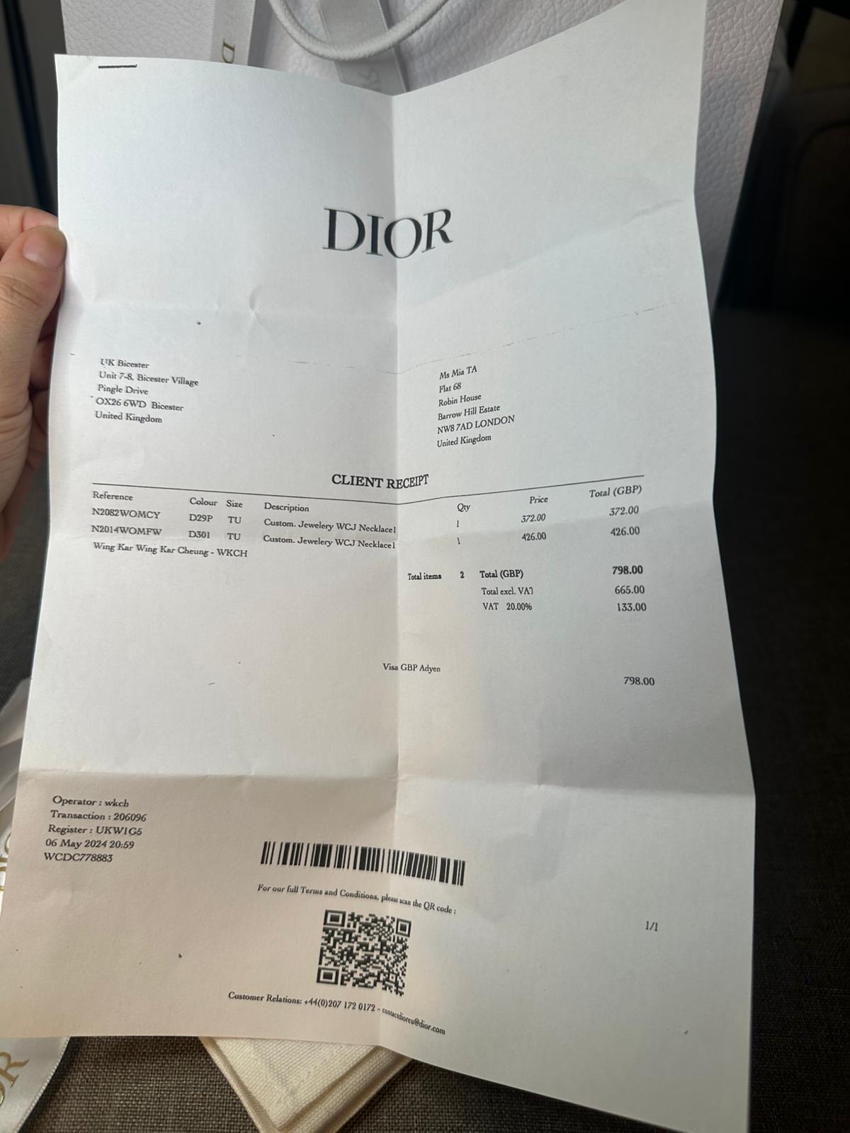*現貨*@Dior▪️Necklace 珍珠綴飾項鍊 P13000 /T18000