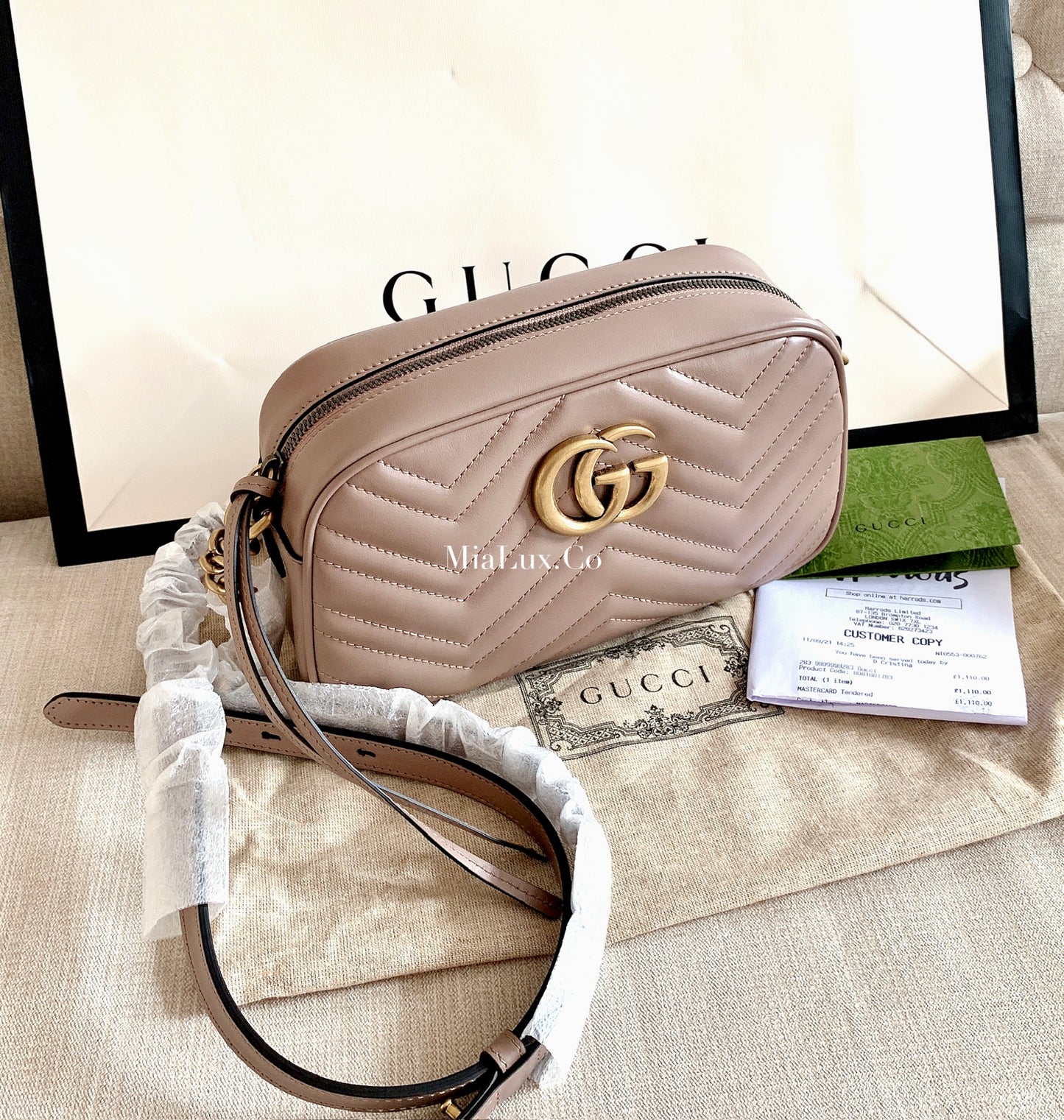 Gucci▪️GG Marmont Matelassé S 小款馬夢相機包/1440E1600 🉐58600🇪🇺