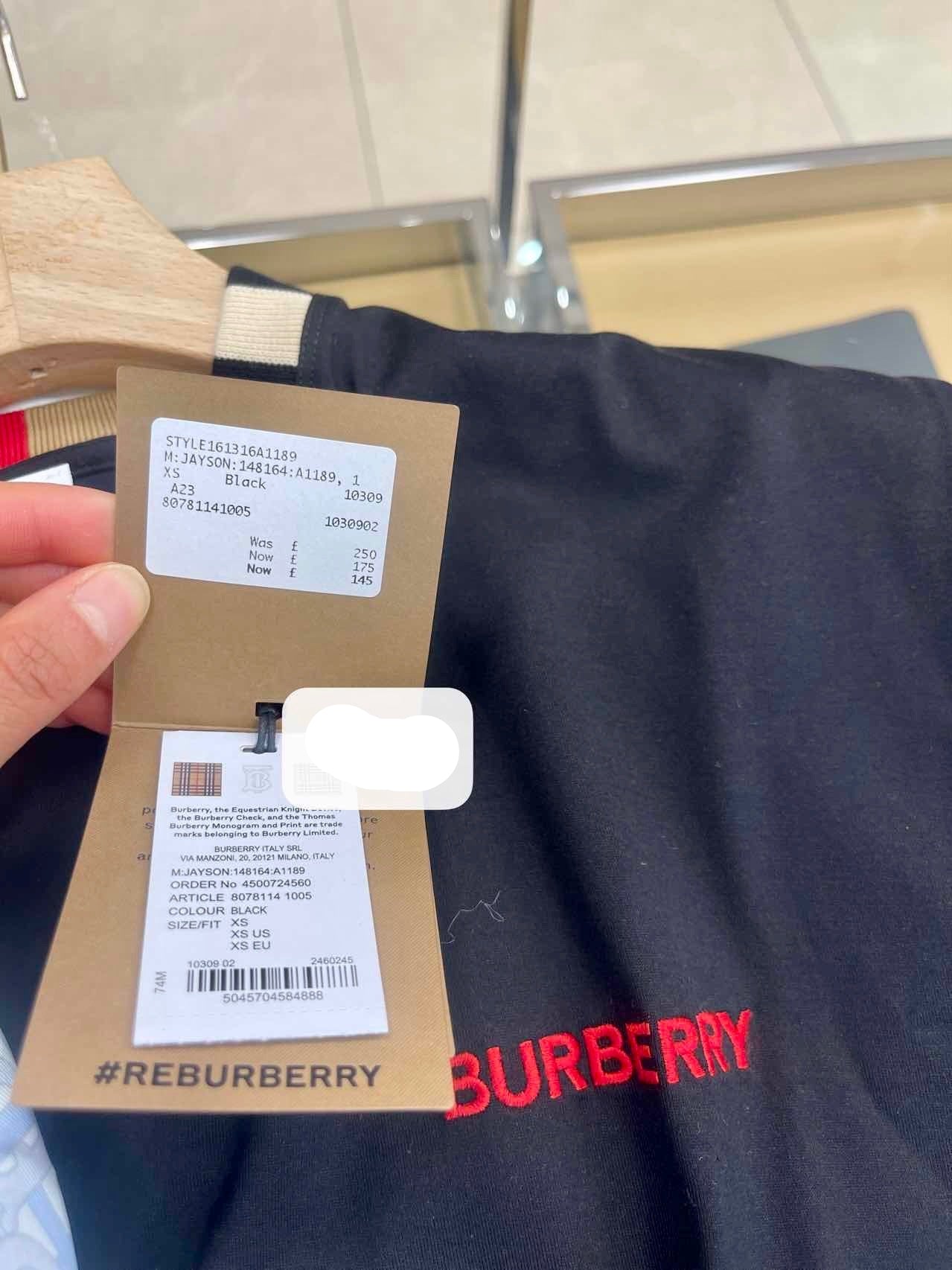 @Burberry T 品牌T恤/250P145 🔥折上九折🉐6670