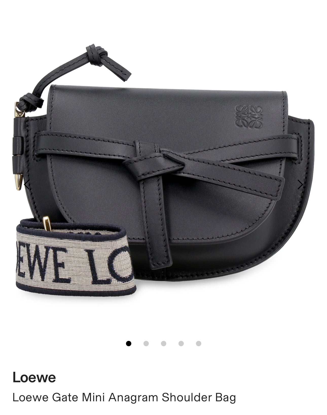 Loewe Gate Dual Mini 緹花背帶馬鞍包/1500