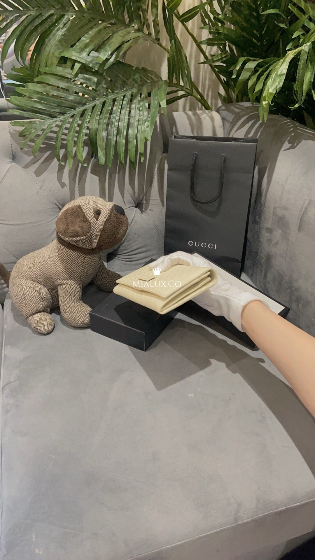 *現貨*@Gucci Calfskin 壓紋翻蓋長夾-白雪公主奶白 P7800 /T14000