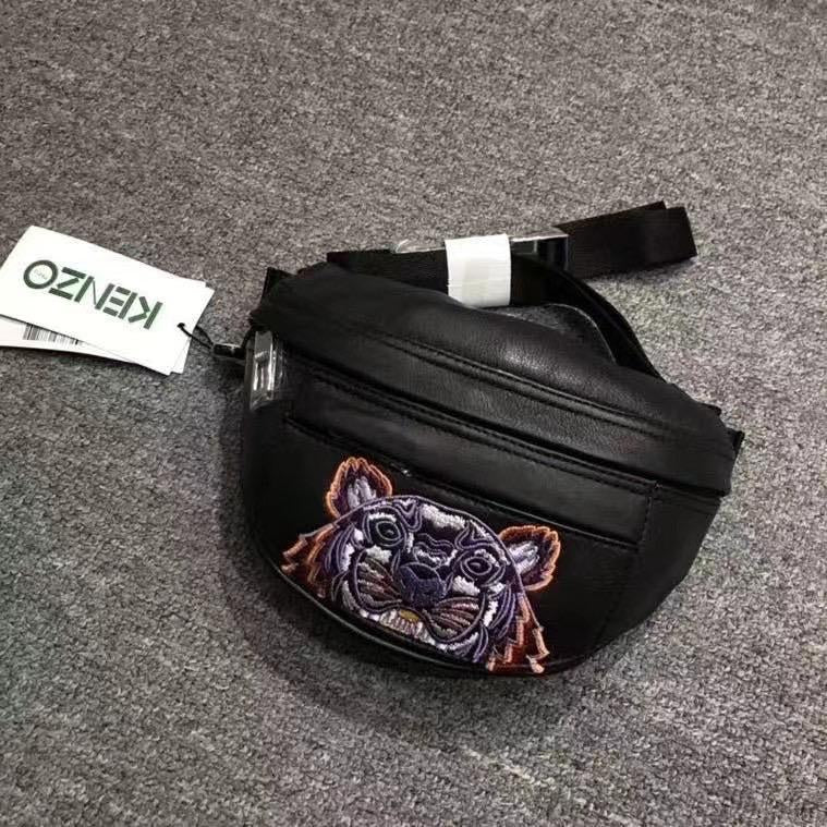 *現貨*Kenzo▪️Bumbag 小牛皮虎頭胸包-黑/305 年前特惠價✨🉐9980