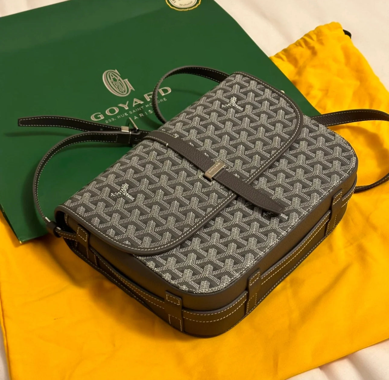 Goyard Belvedere MM 馬鞍郵差包/2195E2560 🍀🉐103400🇪🇺