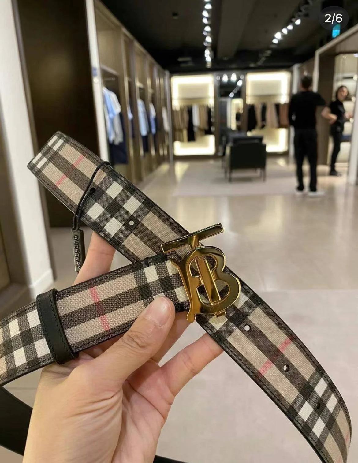 @Burberry TB Belt 格紋金屬TB扣皮帶/370P169 🔥下殺🉐9110