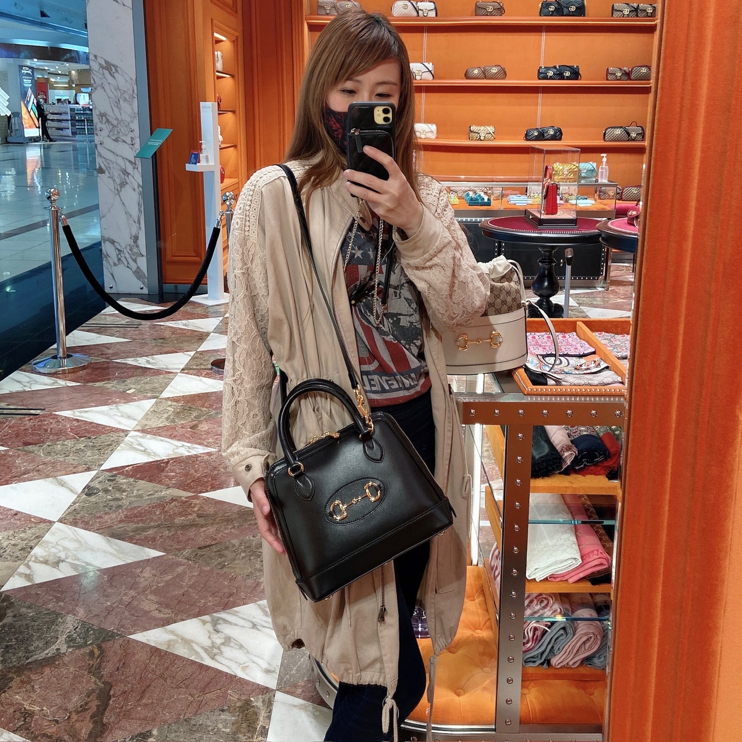 @Gucci▪️1955 Horsebit S 小款馬銜手提包/P1940 🔔限時折🉐88300