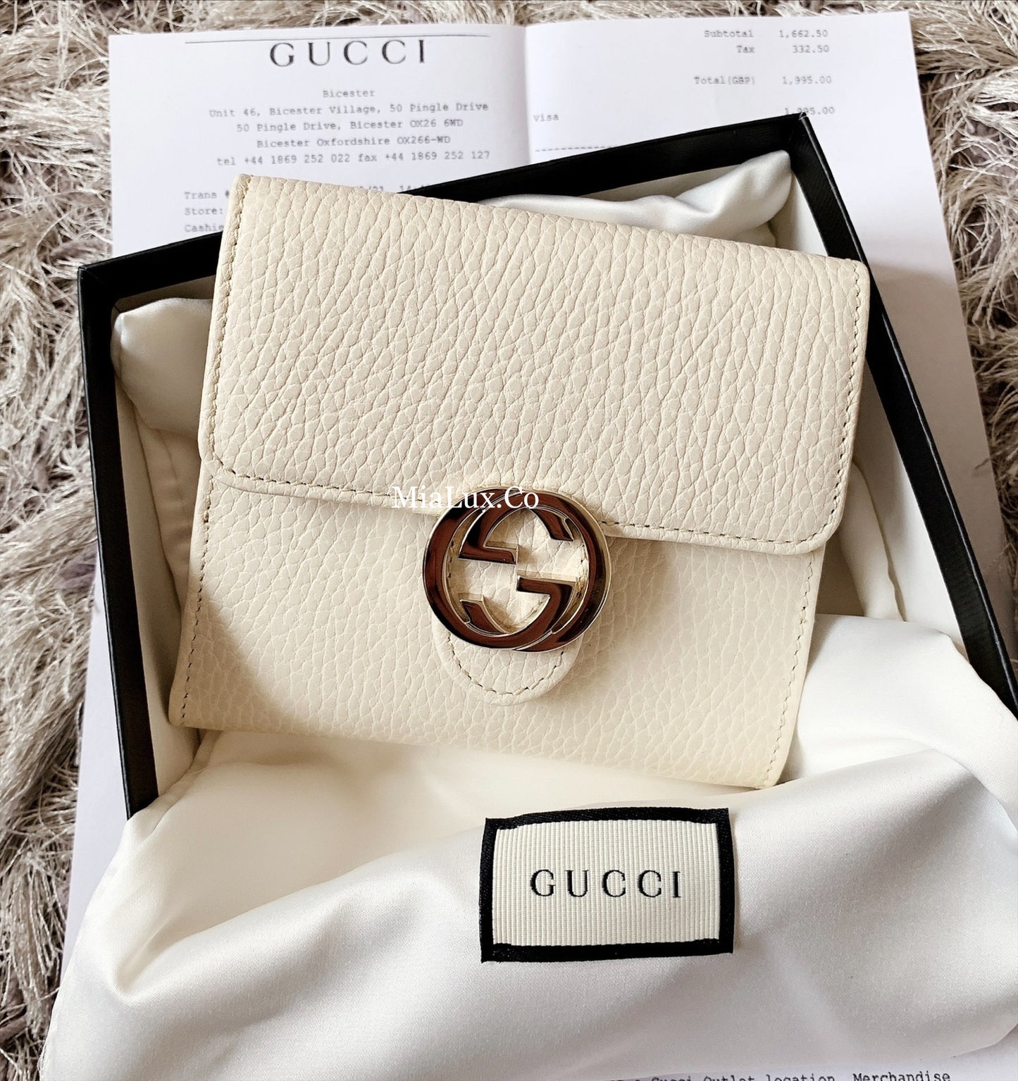 *@Gucci▪️Interlocking 雙G銀扣短夾/510P230 🔔限時折🉐11150