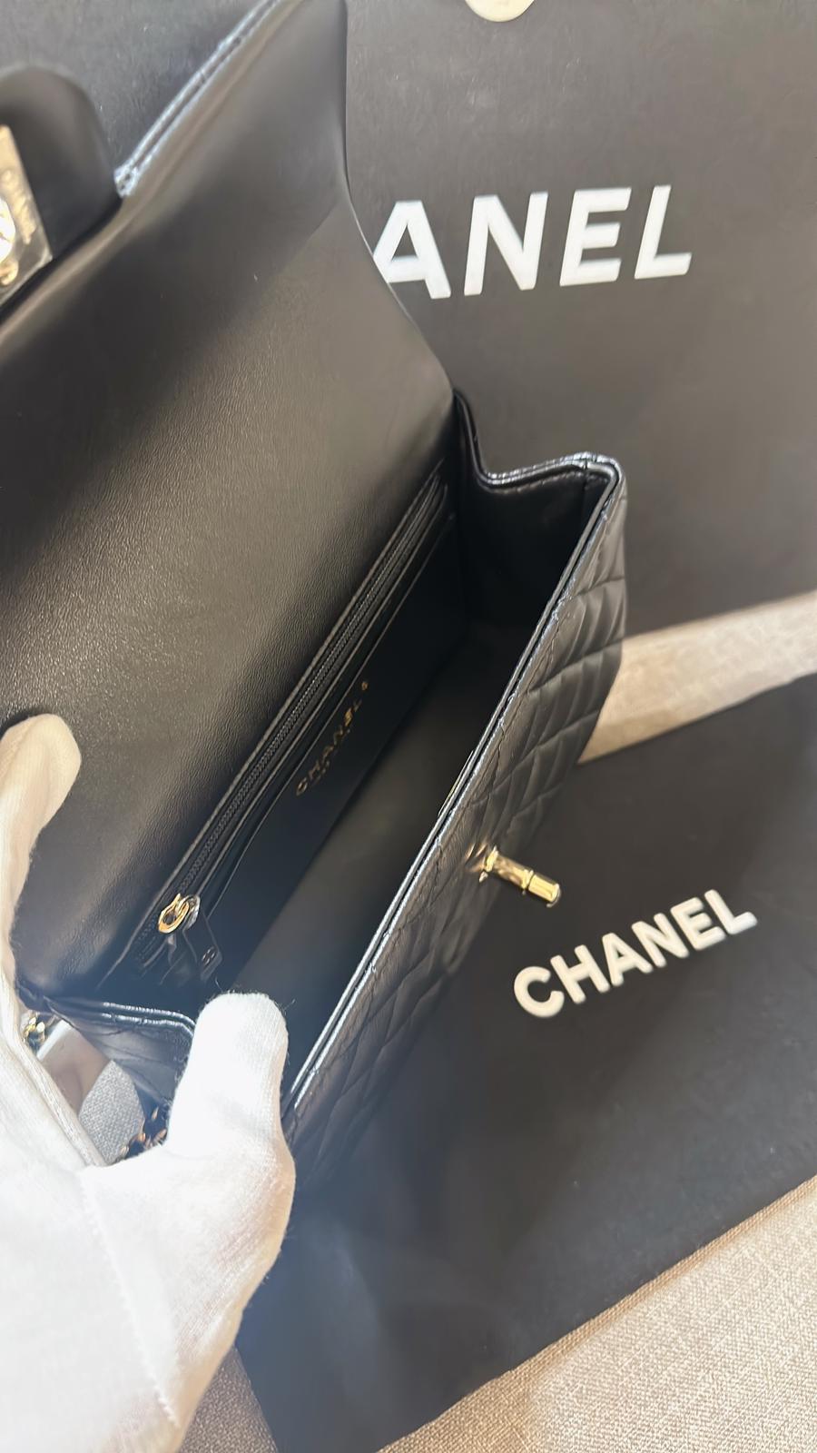 *現貨*CHANEL 24A CF20 HANDLE MINI 大迷你提把口蓋包 香檳淡金釦 P180000 /T218000
