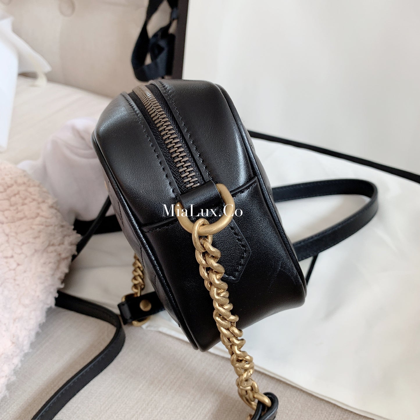 Gucci▪️GG Marmont Matelassé Mini 迷你相機包/1160 🉐47400