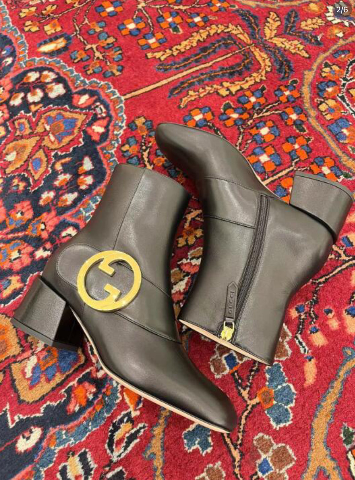 *@Gucci Blondie 側邊GG金釦女士短靴/970P485 🔔限時折🉐22630