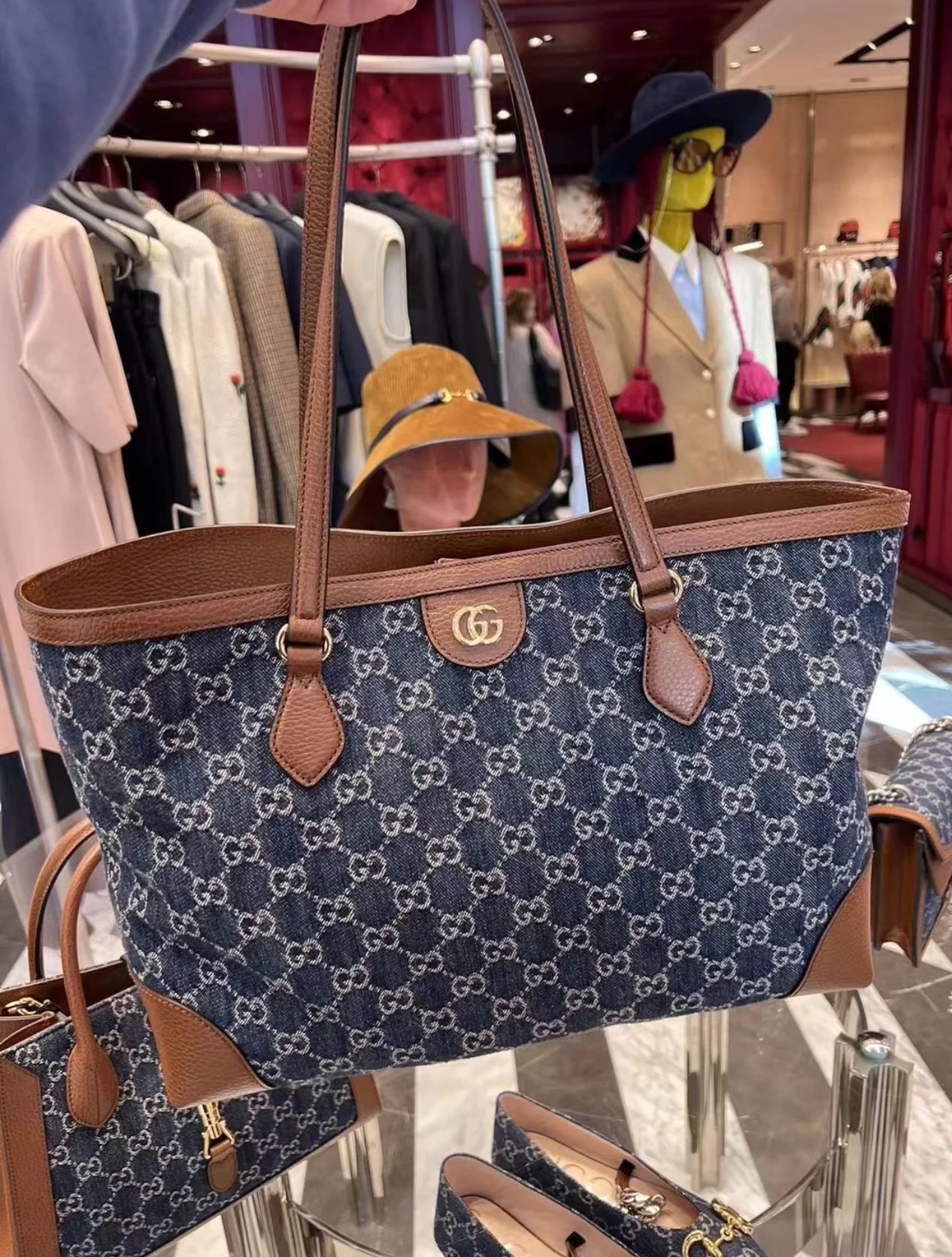 *@Gucci▪️Denim Ophidia 牛仔托特包/P850