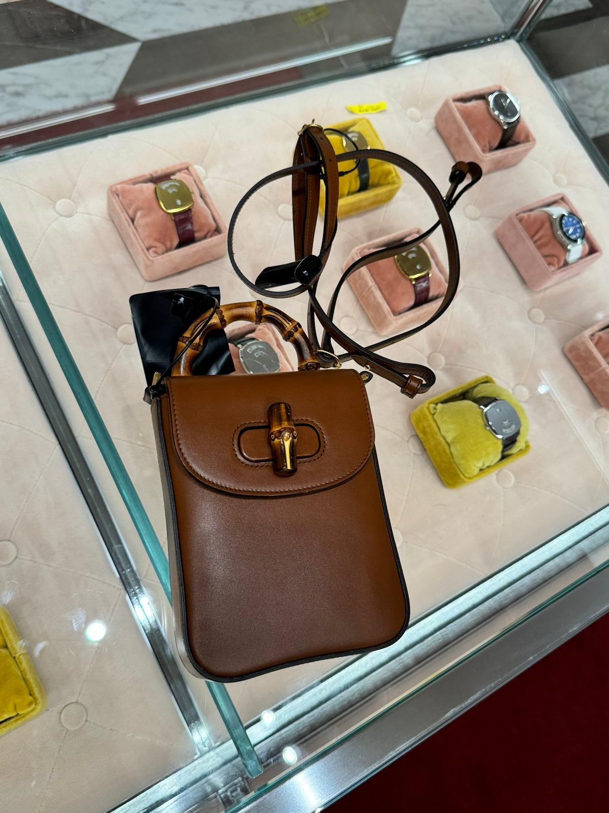 @Gucci G.Bomboo 竹節手機包/1810P905 🔔限時折🉐41530