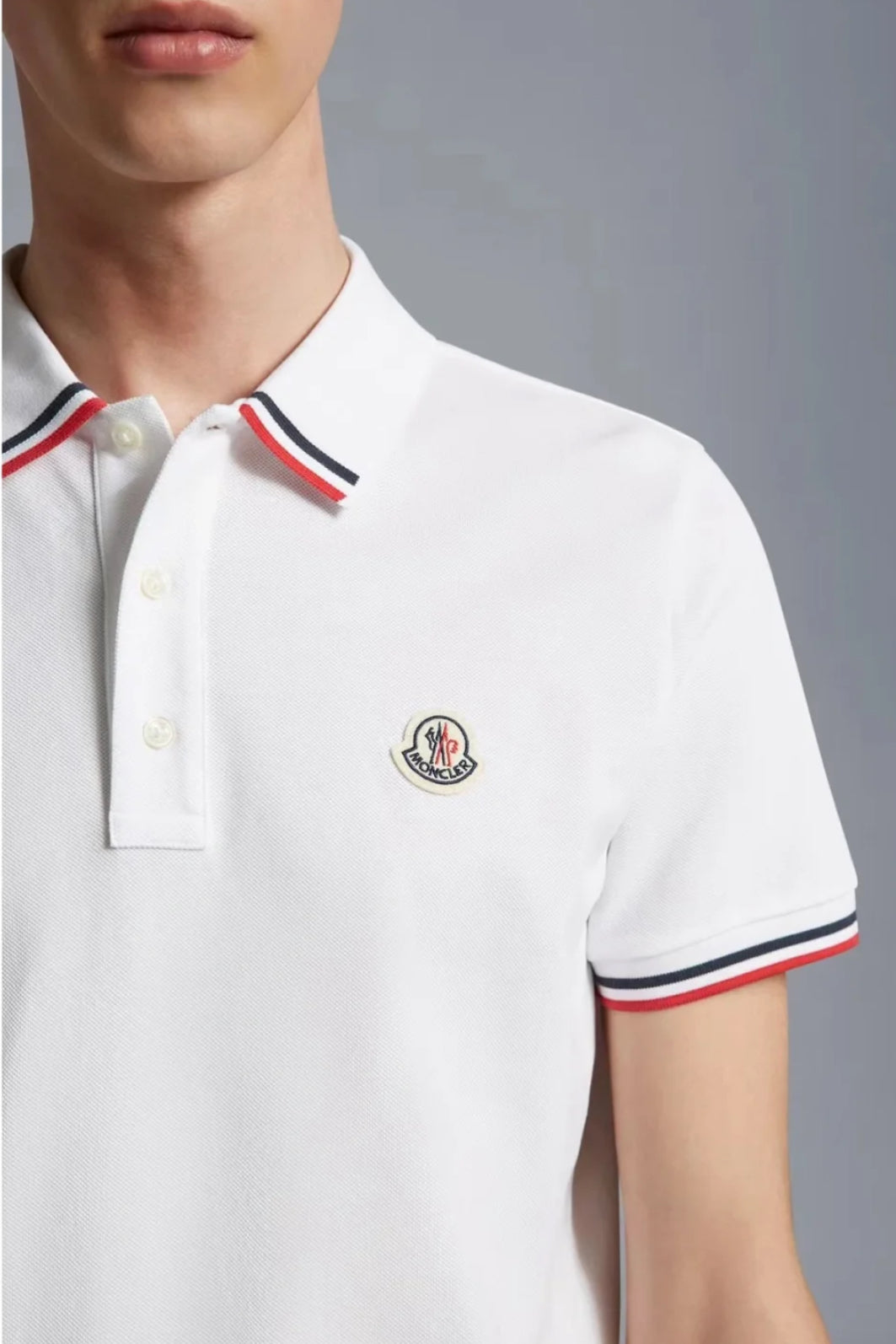 @Moncler 男生款雙領飾邊Polo上衣/177 🔔限時折🉐9470