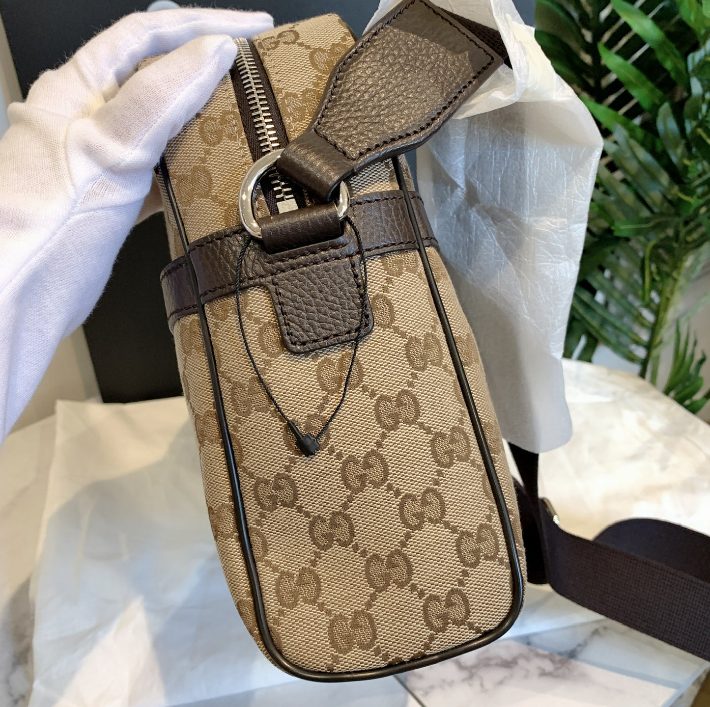@Gucci Ophidia 男生款老花大郵差包/P490