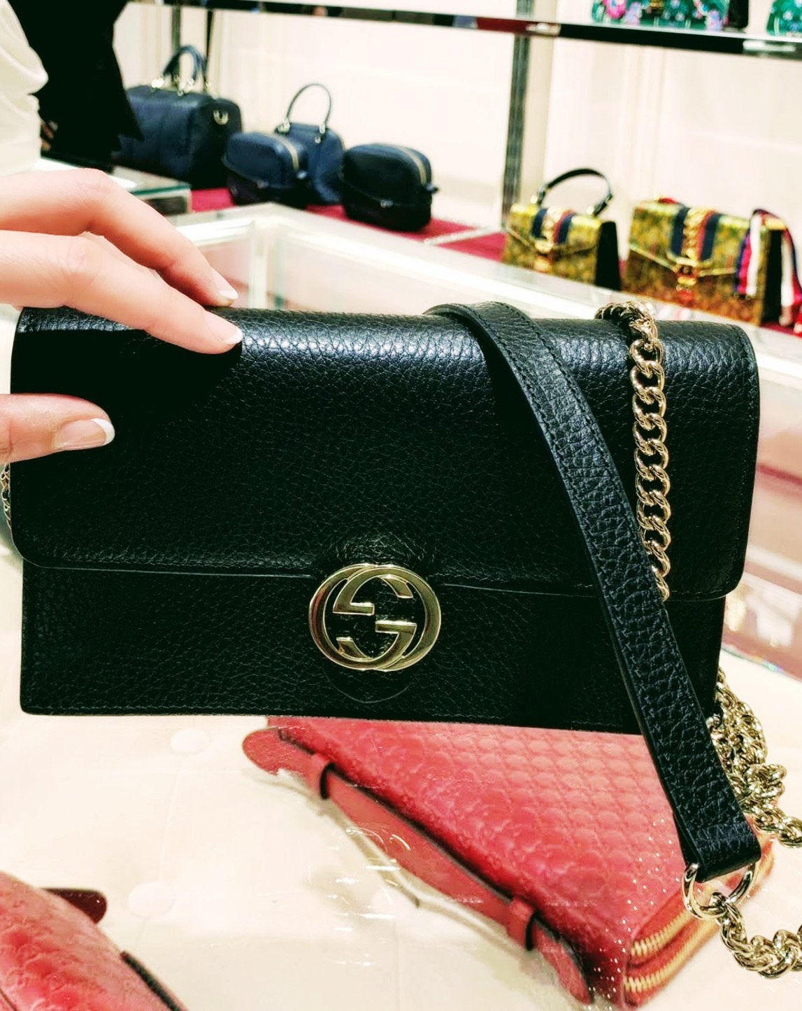 *@Gucci▪️GG WOC 雙G銀扣WOC包/P435 🔔限時折🉐20580