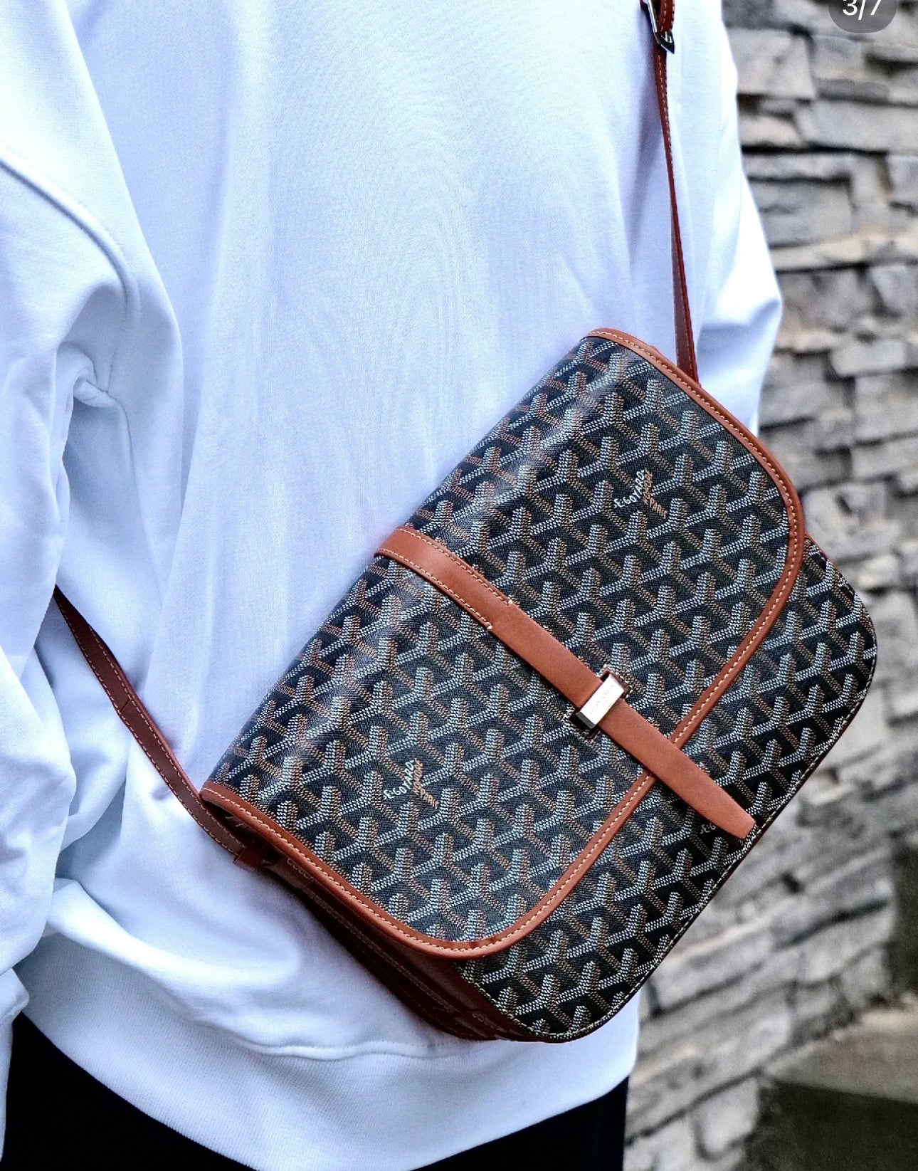 Goyard Belvedere MM 馬鞍郵差包/2195E2560 🍀🉐103400🇪🇺