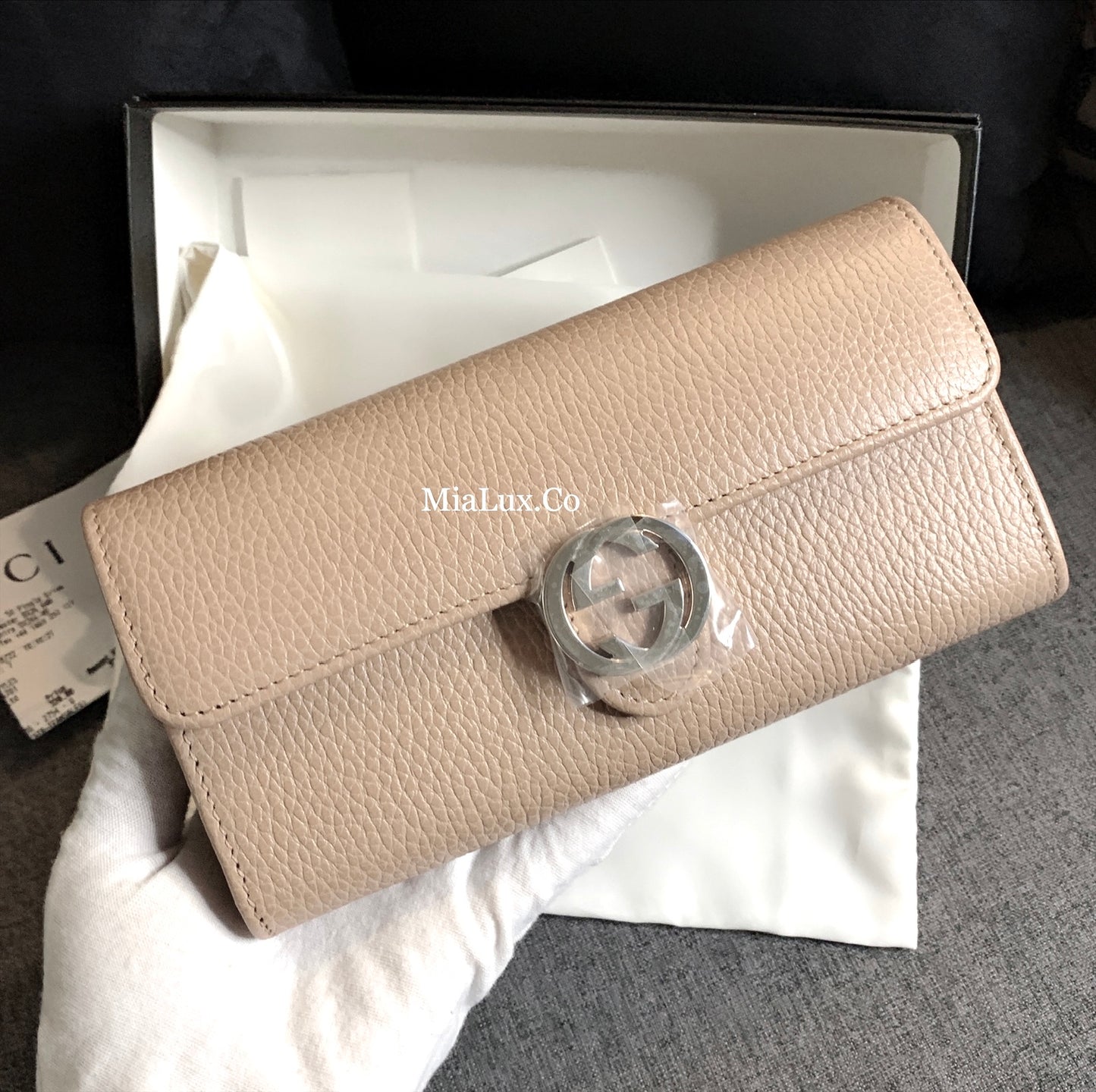 *@Gucci▪️Interlocking 雙G銀扣翻蓋長夾/P270 🔔限時折🉐13150