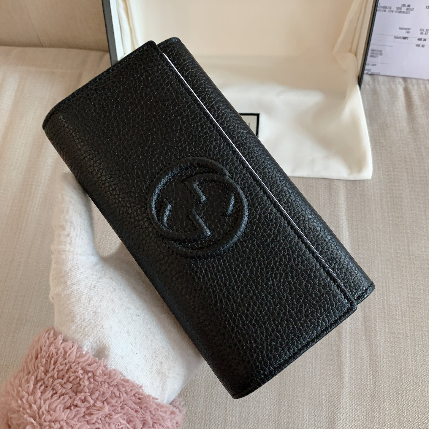 *@Gucci Soho 浮雕翻蓋長夾/390P270 🔔限時折🉐12950