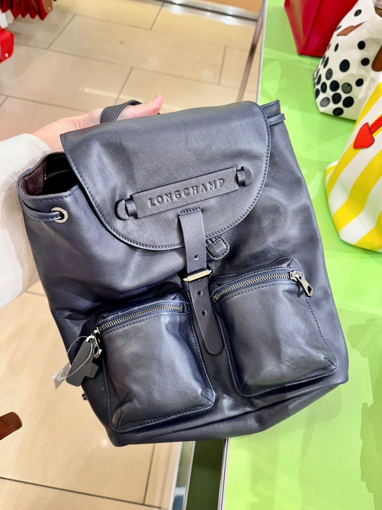 @Longchamp Backpack 牛皮後背包/615P210 🔔限時折🉐11000
