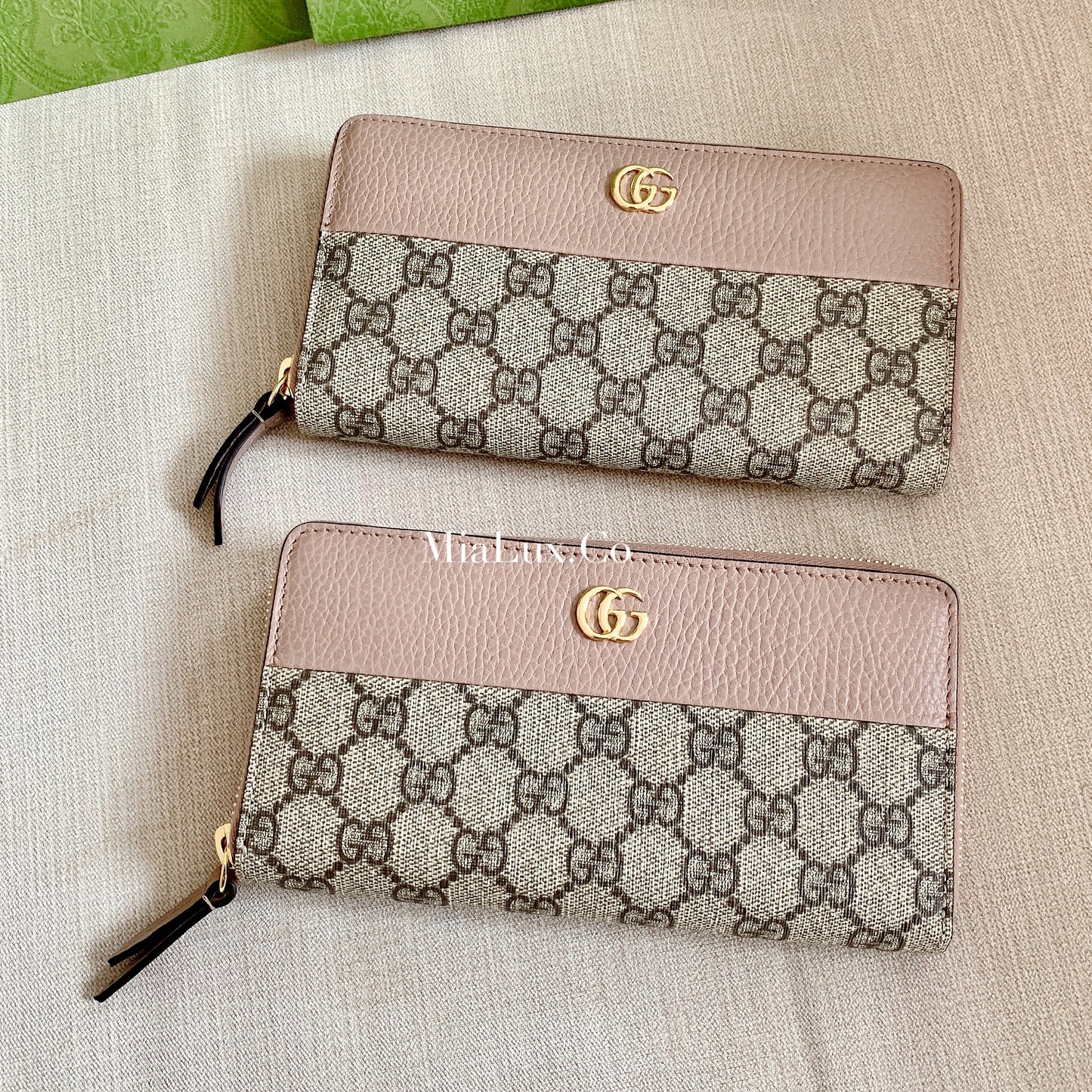 Gucci▪️GG Marmont Zip Around 老花拉鍊長夾/480E530 🉐20080🇪🇺